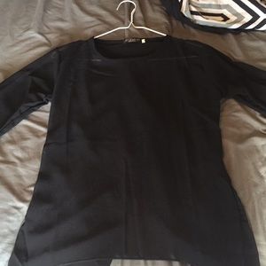 Open back sheer blouse